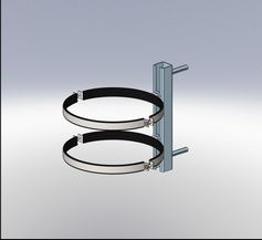 Комплект крепления к стене для фильтра "Hydrospin" (45289). Изготовлен из оцинкованной стали и резины.