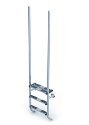 Лестница "Elegance", 4 ступени Luxe (одна двойная), AISI-316
