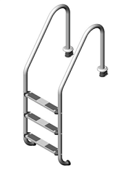 Лестница "Standard", 2 ступени Luxe, AISI-316
