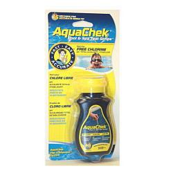Тестовые полоски Aqua chek , измерения по 4 параметрам (рН, циануровая кислота, общая жесткость и свободный хлор). Упаковка 50 полосок