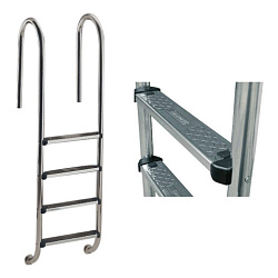 Лестница "Basic Wall", 4 ступени Standard, AISI-304