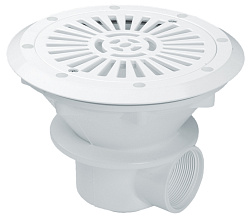 Донный слив для пленки Ø 210 mm, подключение 2", поток 13 m3/h