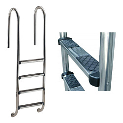 Лестница Basic Wall, кол-во ступеней 5, ступени Stand, AISI-304